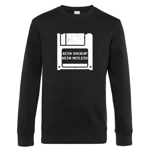 Admin Informatiker Backup Spruch Floppy Disk Motiv Sweat Männer King Crew Neck