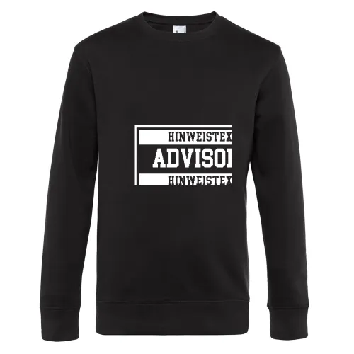 Advisory Hinweis Label  Sweat Männer King Crew Neck