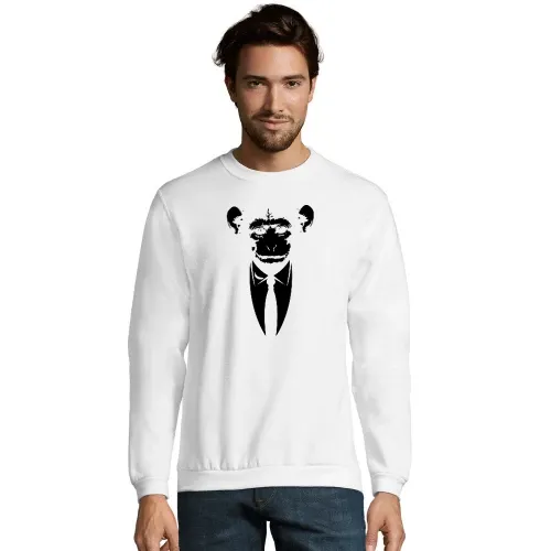 Affe im Anzug mit Banane Männer Sweat