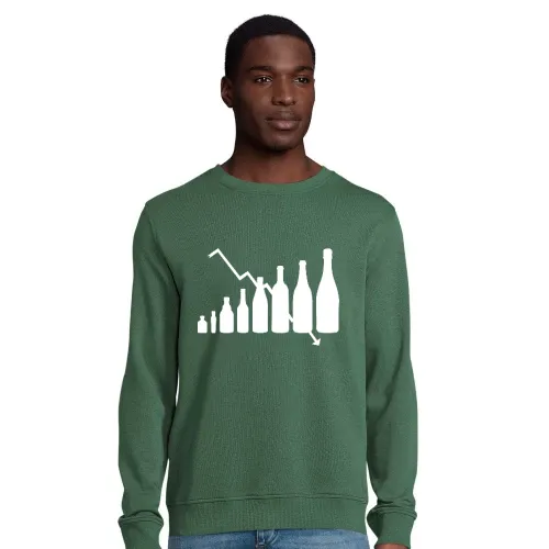 Alkohol Flaschen Evolution Männer Sweat