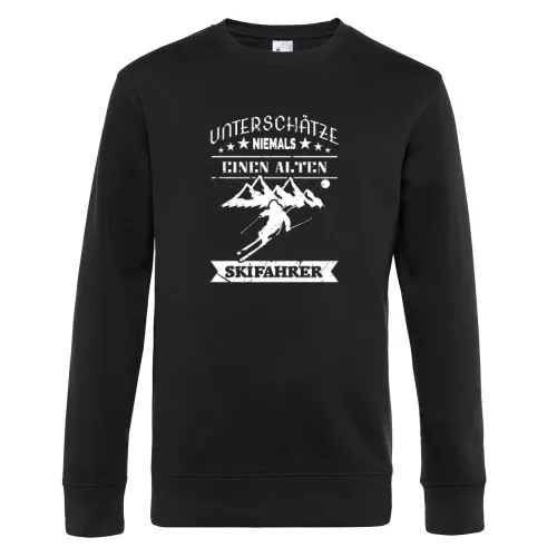 Alter Skifahrer Vater schneller Ski Dad Sweat Männer King Crew Neck