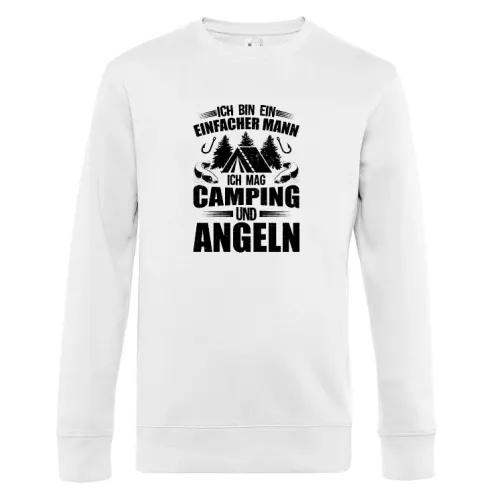 Angler Camper Angeln Camping Einfacher Mann Spruch Sweat