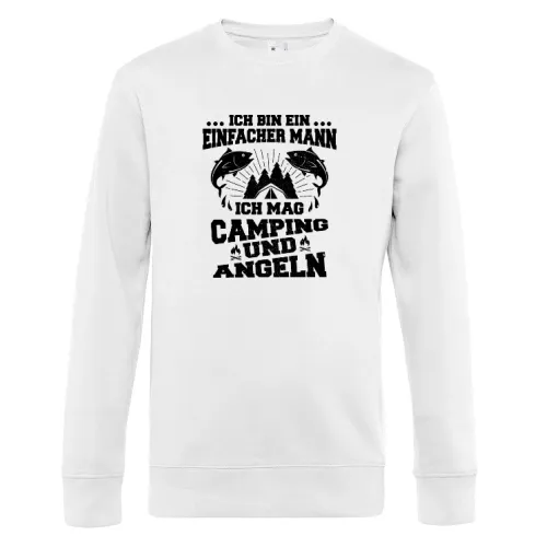 Angler Camping Camper Angeln Einfacher Mann Spruch Sweat Männer King Crew Neck