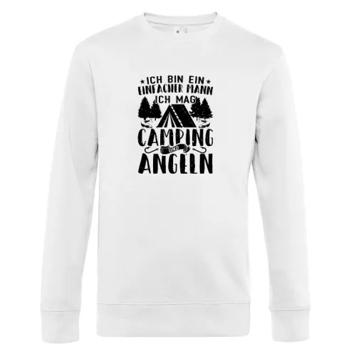 Angler Camping Einfacher Mann Spruch Camper Angeln Sweat Männer King Crew Neck