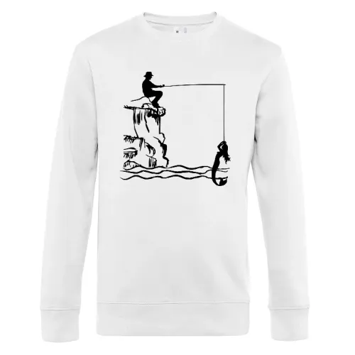 Angler mit Nixe Männer Sweat
