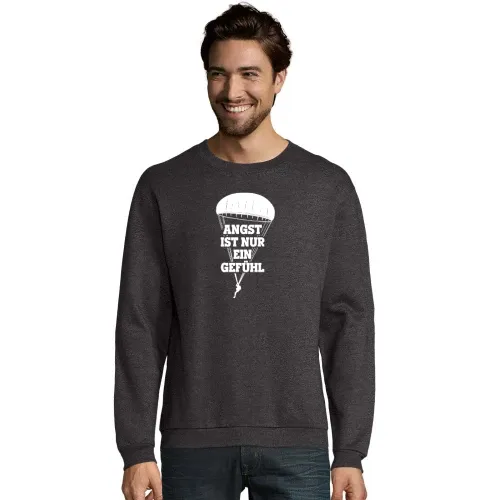 Angst ist nur ein Gefühl - Fallschirmjäger Spruch Männer Sweat