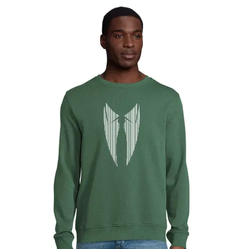 Anzug mit Krawatte in Strichcode Männer Sweat