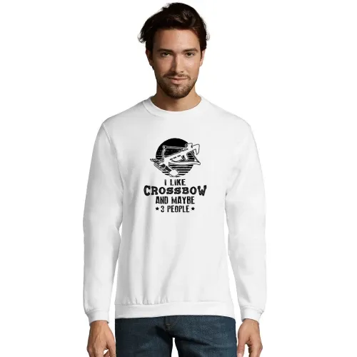 Armbrust Spruch I Like Crossbow und Maybe 3 People Männer Sweat