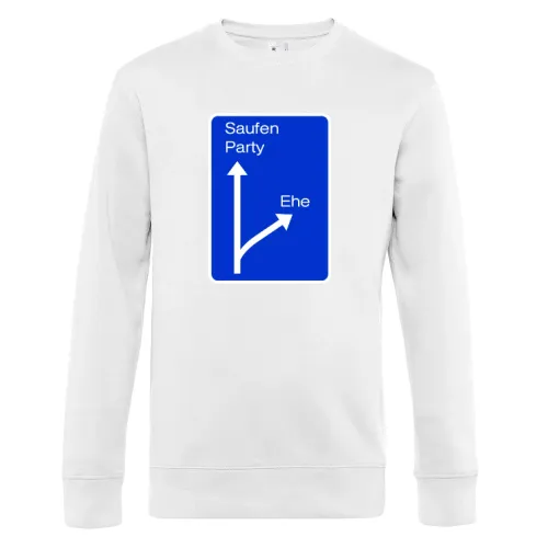 Autobahnschild zur Ehe Sweat Männer King Crew Neck