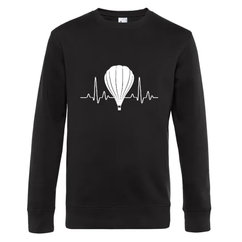 Ballonfahrt Heissluftballon Herzschlag Ballonflug Männer Sweat