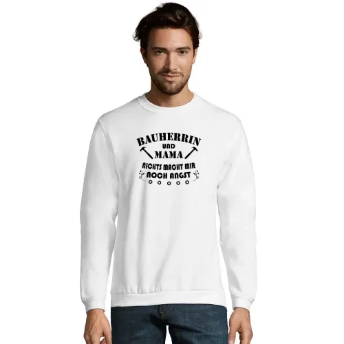 Bauherr Hausbau Baustelle Bauherrin Mama Spruch Männer Sweat