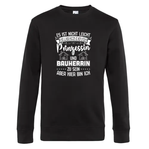 Bauherrin Prinzessin Traumhaus Eigenheim Hausbau Sweat Männer King Crew Neck