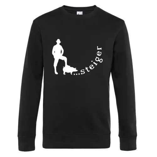 Bergsteiger der ein Schwein besteigt Männer Sweat