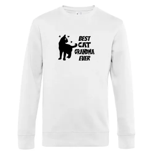 Best Cat Grandma Ever Oma liebt Katzen Sweat Männer King Crew Neck