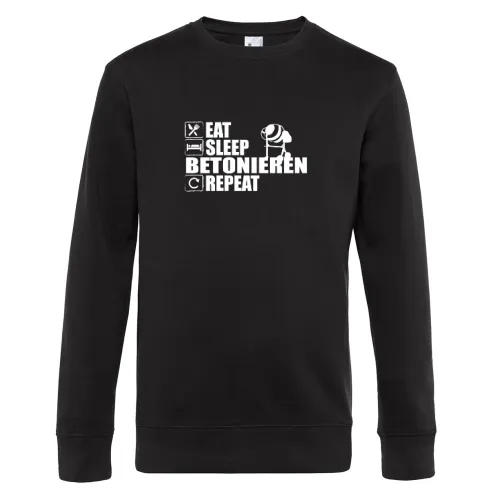 Betonmischer Maurer Eat Sleep Betonieren Repeat Männer Sweat Betonmischer Maurer Eat Sleep Betonieren Repeat Sweat