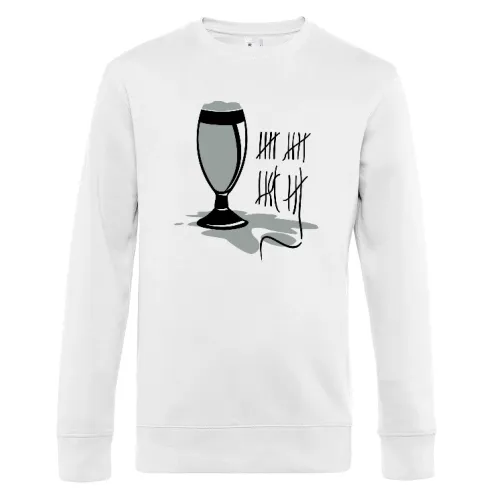 Bierglas Striche Sweat Männer King Crew Neck