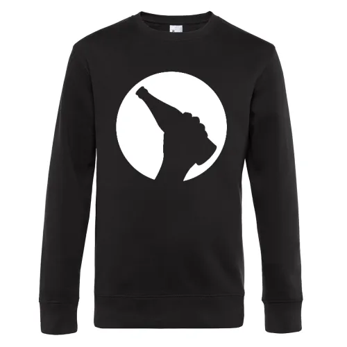 Biermond mit einer Bierflasche in der Hand Männer Sweat