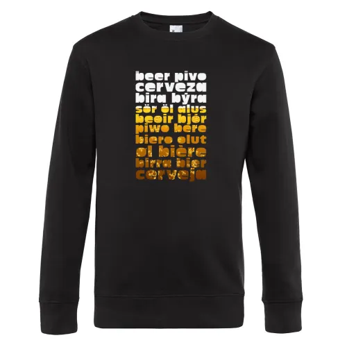 Biersprache im Glas Sweat Männer King Crew Neck