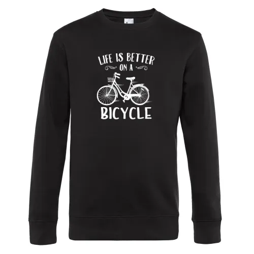 Bike Radfahrer Spruch Citybike Fahrrad Damenrad Sweat Männer King Crew Neck