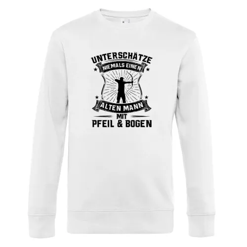 Bogenschießen Alter Mann Spruch Archer Bogensport Sweat Männer King Crew Neck