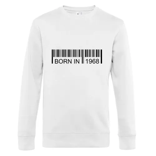 Born in 1968 Strichcode Sweat Männer King Crew Neck