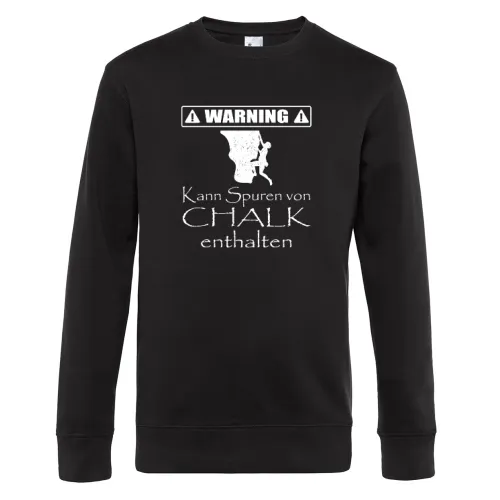 Bouldern Magnesium Chalk Warning Kletterer Spruch Sweat