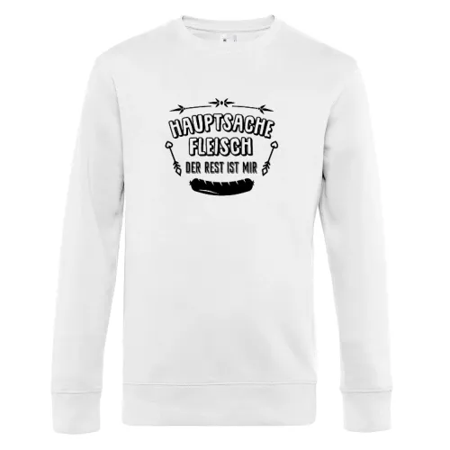 Bratwurst Grillen BBQ Grillmeister Wurst Spruch Sweat Männer King Crew Neck