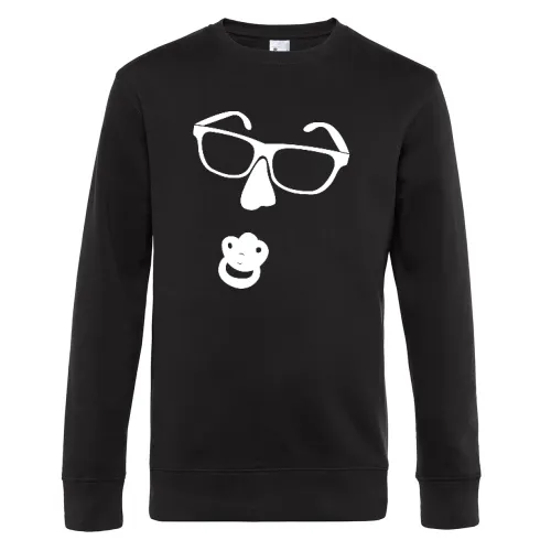 Brille mit Nase und Schnuller Männer Sweat
