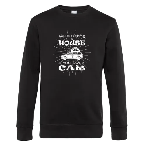Camping Auto mit Dachzelt House Car Sweat Männer King Crew Neck