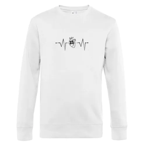 Cardiac Nurse Herzschlag Kardio Krankenschwester Sweat Männer King Crew Neck