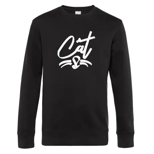 CAT Katzen T-Shirt Geschenkidee Sweat Männer King Crew Neck