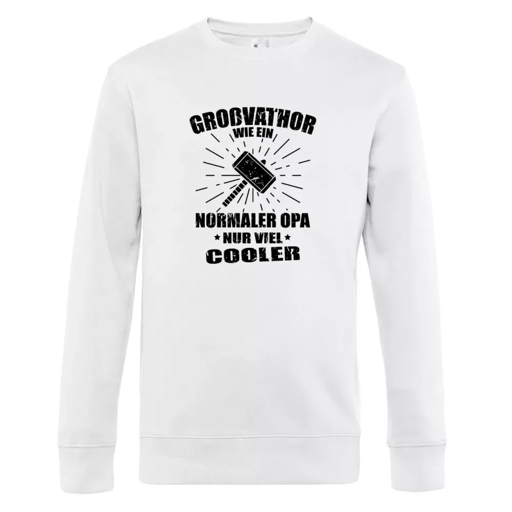  Männer Sweat mit Aufdruck 'Cooler Großvater Opa - Groß-Vathor Vatertag Motiv'
