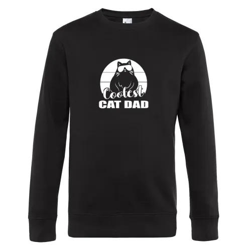Coolest Cat Dad Katzenliebhaber Männer Sweat