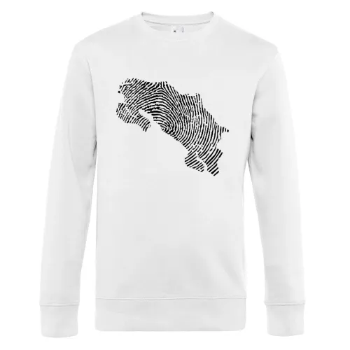 Costa Rica Fingerabdruck Sweat Männer King Crew Neck