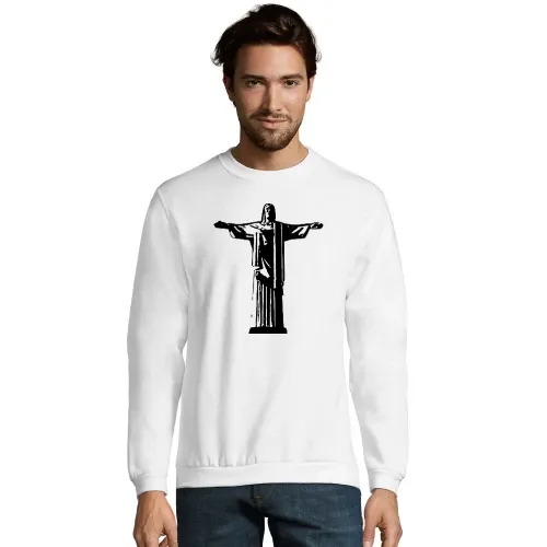 Cristo Redentor in Rio de Janiero Männer Sweat