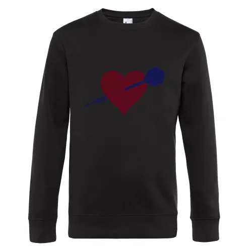 Dartpfeil durch Herz Sweat Männer King Crew Neck