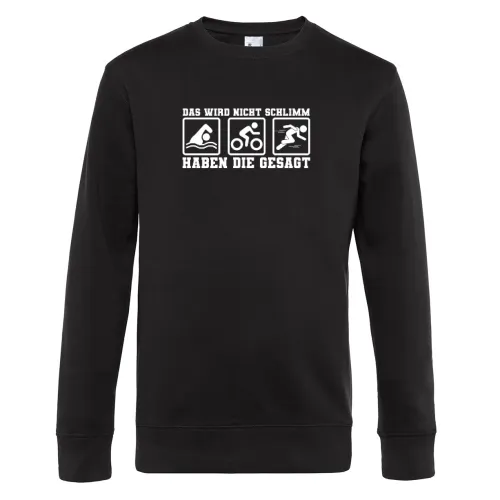 Das Wird Nicht Schlimm Triathlon Triathleten Sweat Männer King Crew Neck