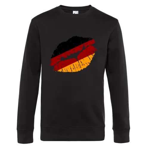 Deutschland Kussmundabdruck Sweat Männer King Crew Neck