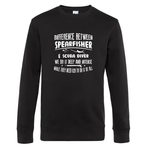 Difference Between Spearfisher and Scuba Diver Sweat Männer King Crew Neck