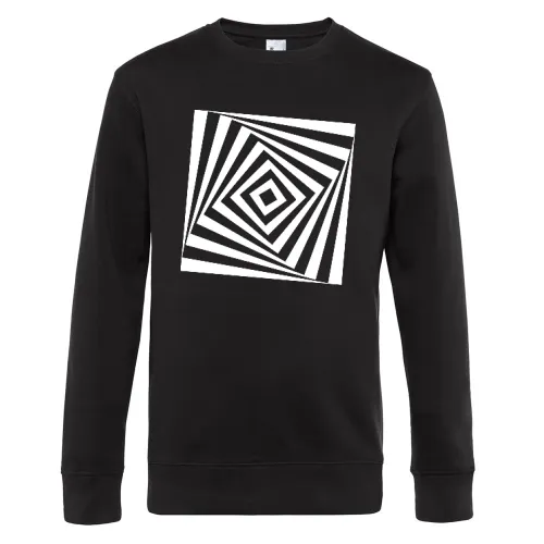 drehendes Rechteck Sweat Männer King Crew Neck