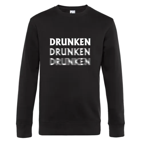 Drunken verschwommen Sweat Männer King Crew Neck