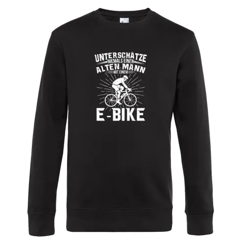 E-Bike Bike Mountainbike Fahrrad Motiv MTB Ebike Sweat Männer King Crew Neck