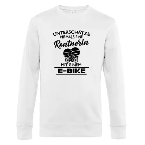 E-bike Fahrrad Oma Rentnerin Ebike Ruhestand Sweat Männer King Crew Neck