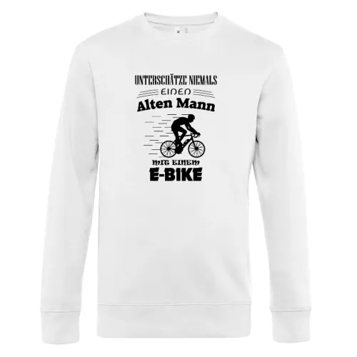 E-Bike Rentner Fahrrad Radfahrer Fahrradfahren Sweat Männer King Crew Neck