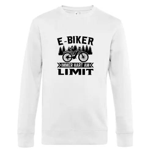 E-Biker Hart Am Limit EBike EMTB Mountainbiker Sweat Männer King Crew Neck