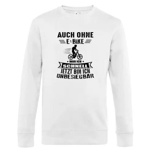 E-Biker Schnell Unbesiegbar Mountainbike Ebike MTB Sweat Männer King Crew Neck