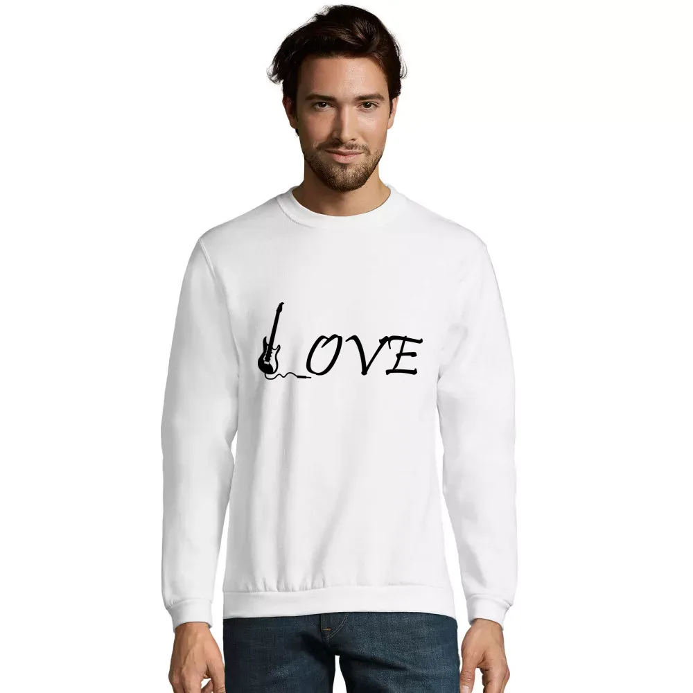  Männer Sweat mit Aufdruck 'E-Guitar Love Design Color Choosable'