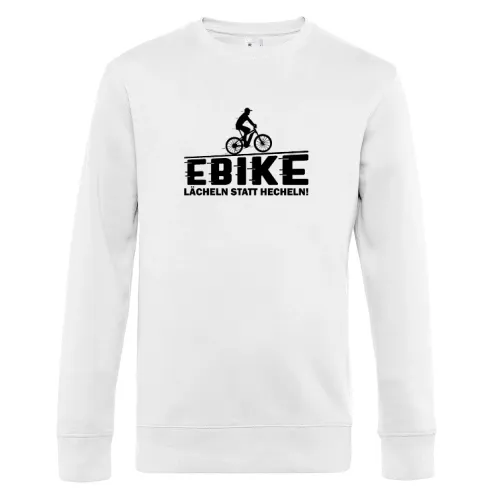 Ebike Radfahrer Lächeln Statt Hecheln E-Bike Motiv Männer Sweat Ebike Radfahrer Lächeln Statt Hecheln E-Bike Motiv Sweat