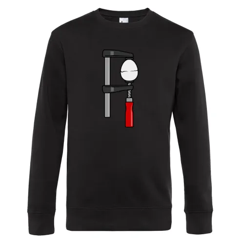Ei in Schraubzwinge Sweat Männer King Crew Neck