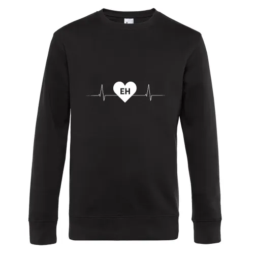 Eisenhüttenstadt EH Nummernschild Herzschlag Sweat Männer King Crew Neck